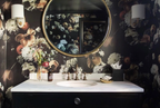 AWB Calm Before the Storm Wallpaper Insitu Powder Room Vanity