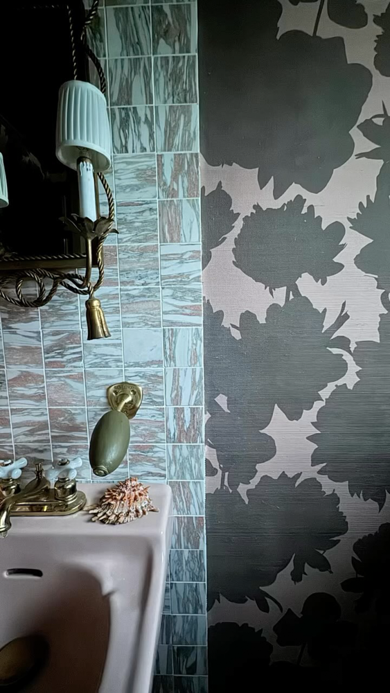 AWB Cleo Wallpaper Insitu Powder Room