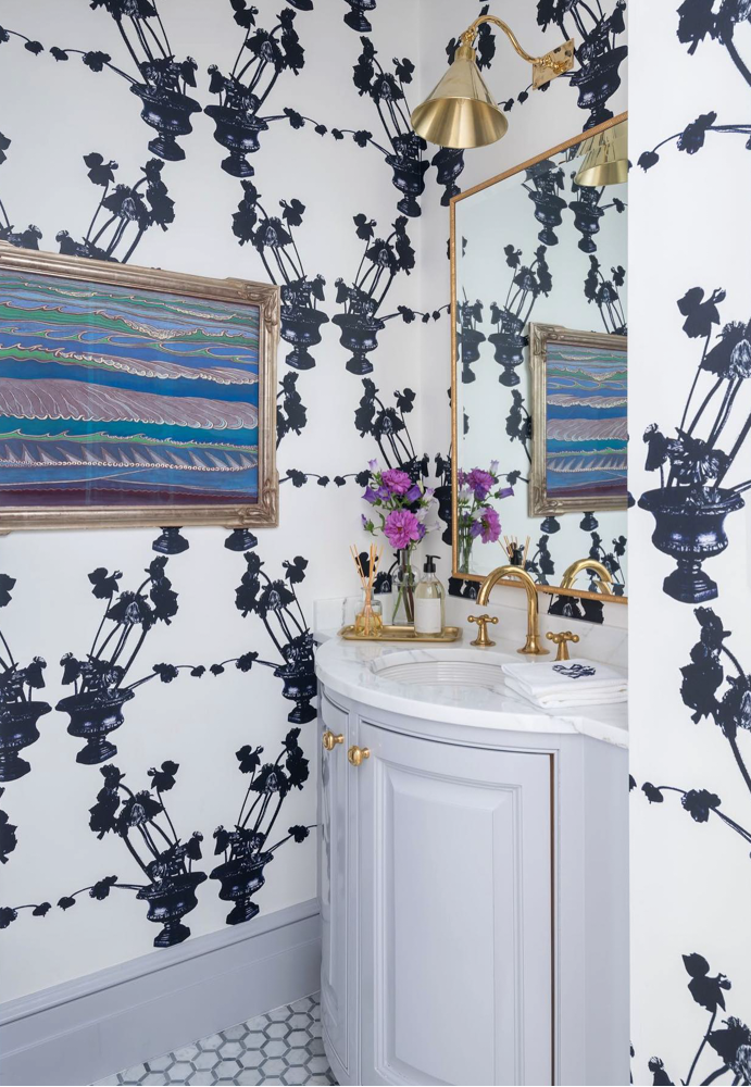 AWB Frida Wallpaper Insitu Powder Room