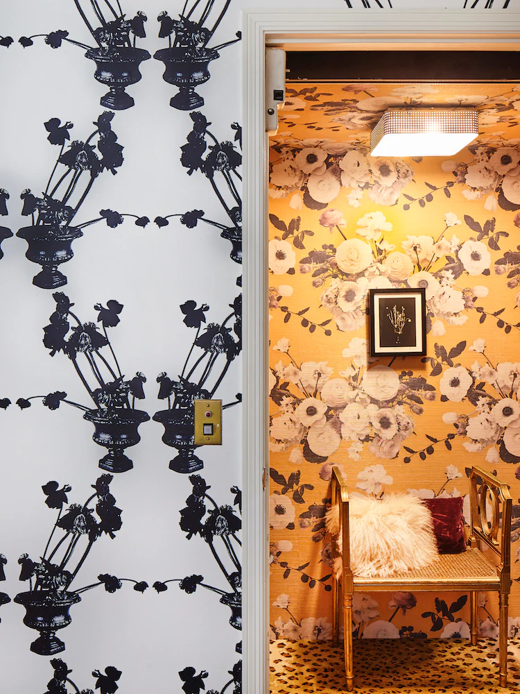 AWB Into the Garden and Frida Wallpaper Insitu Living Room