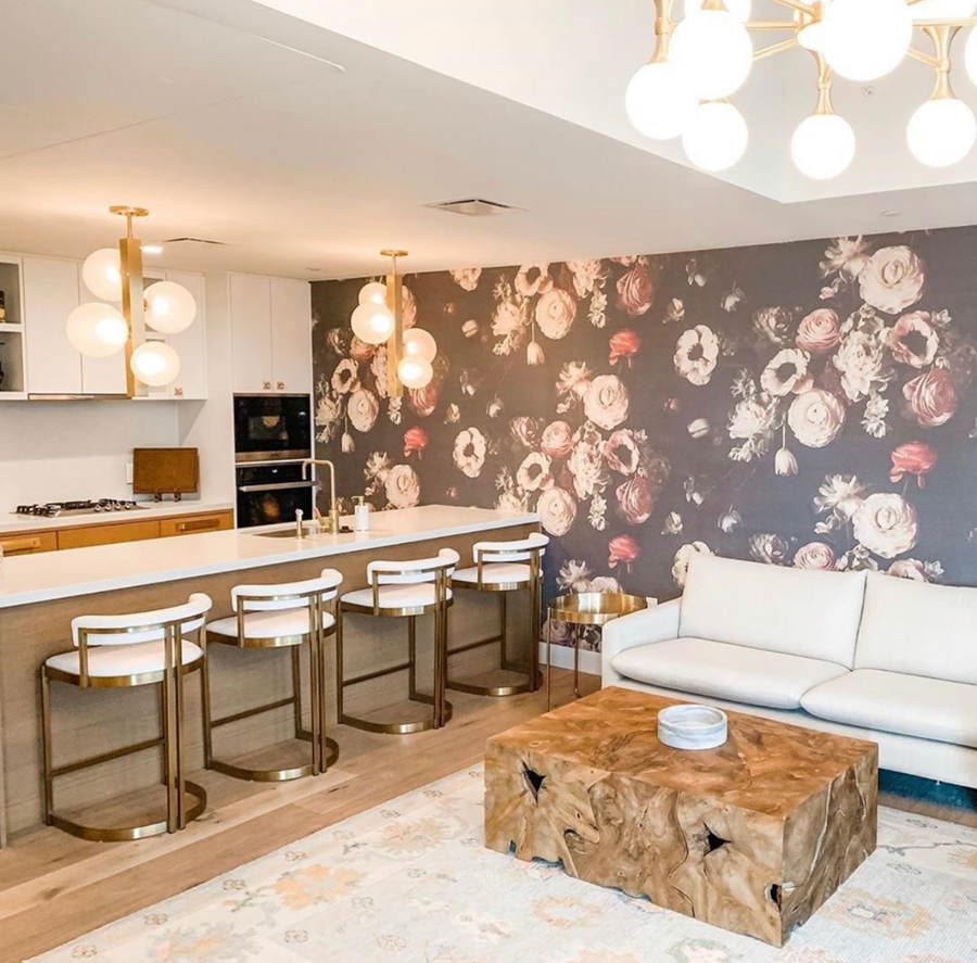 AWB Into the Garden Wallpaper Insitu Kitchen