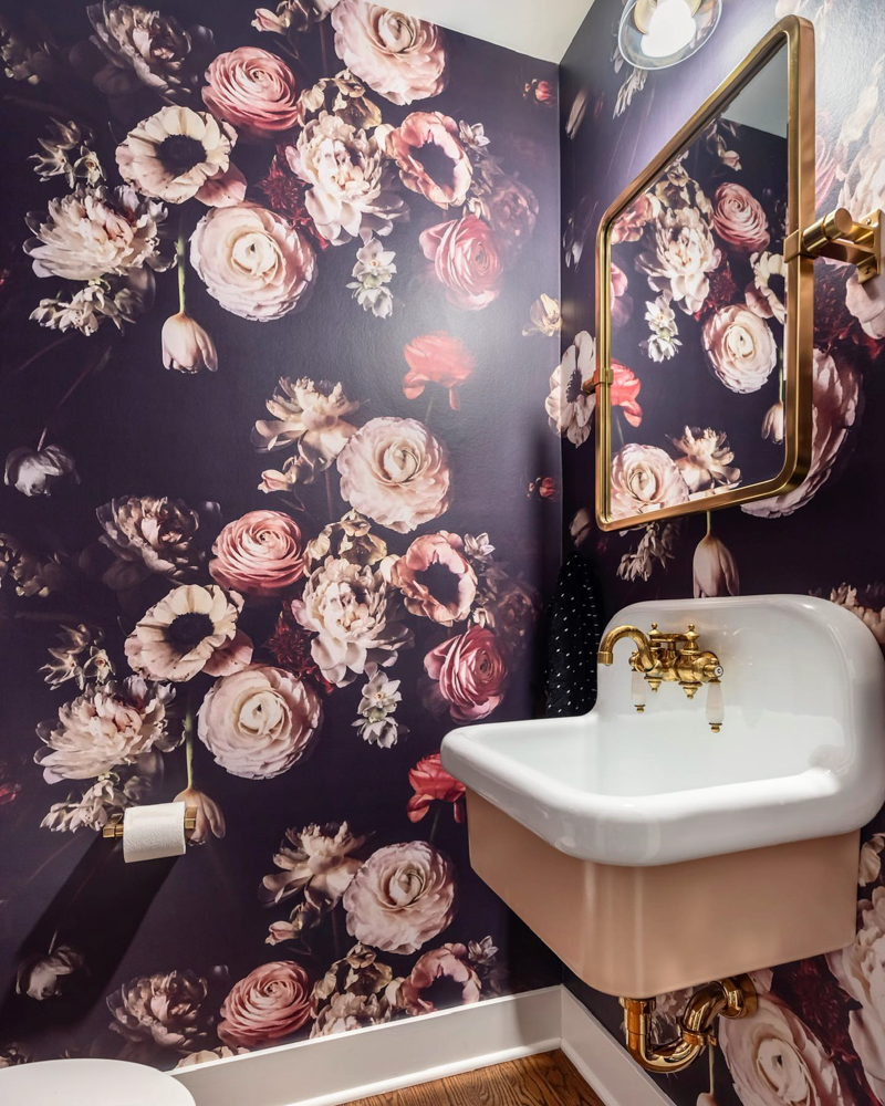 AWB Into the Garden Wallpaper Insitu Powder Room