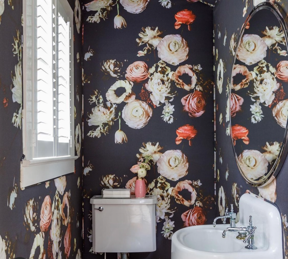 AWB Into the Garden Wallpaper Insitu Powder Room
