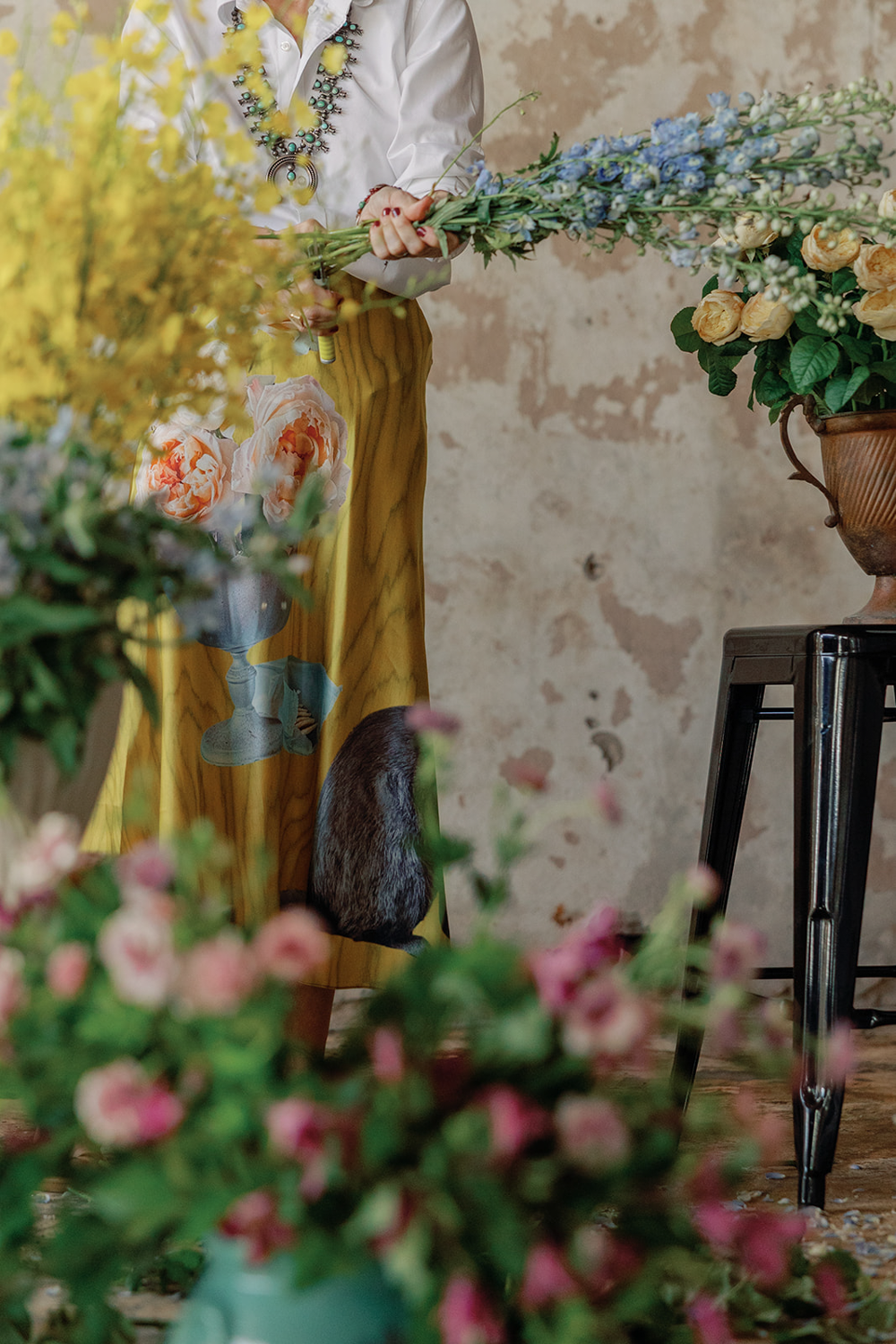 Ashley Woodson Bailey flower arranging